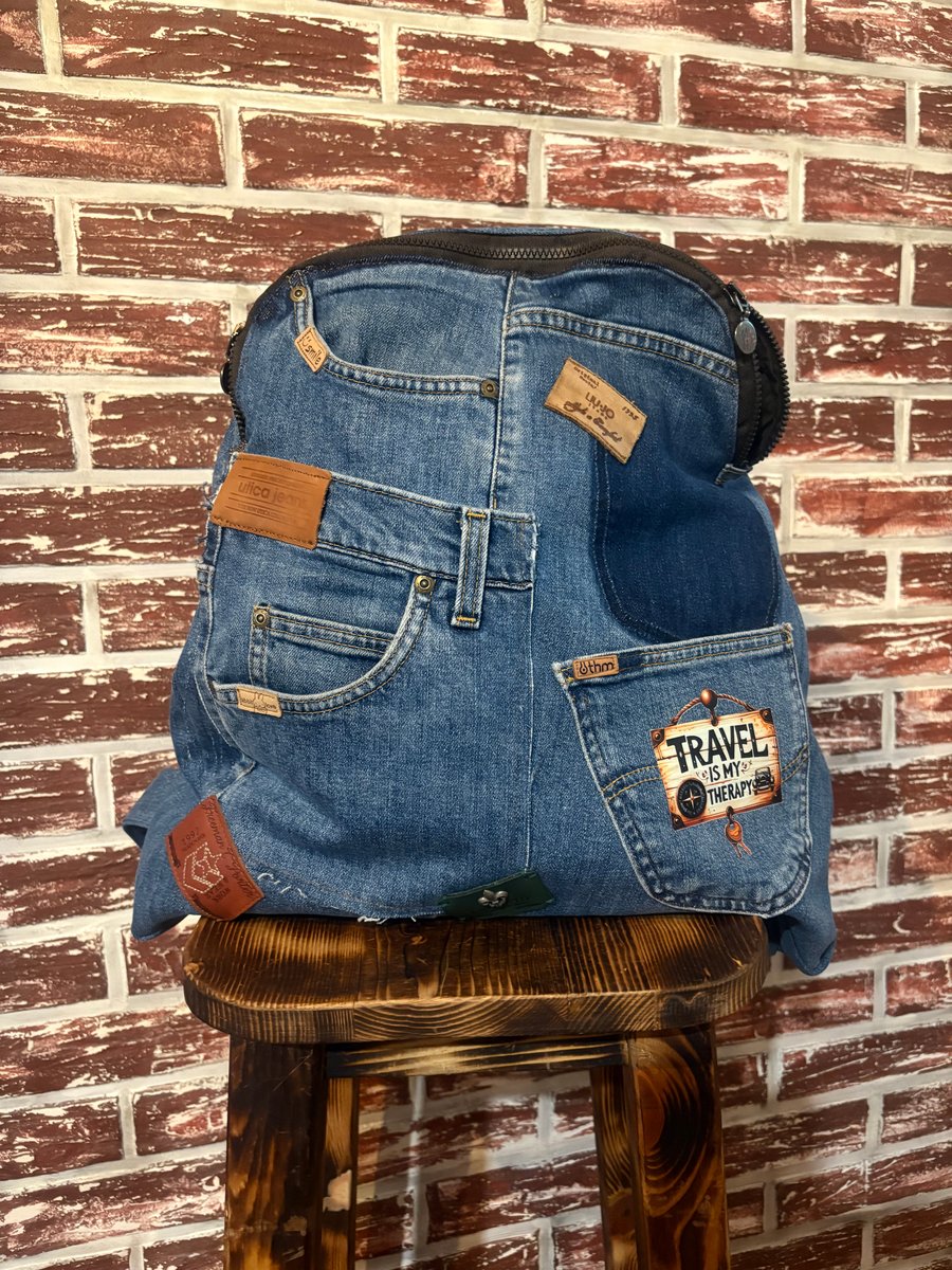 Handmade Denim Backpack 