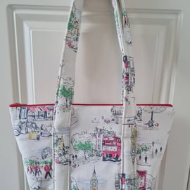 Cath Kidston Billie Goes To London fabric Handbag