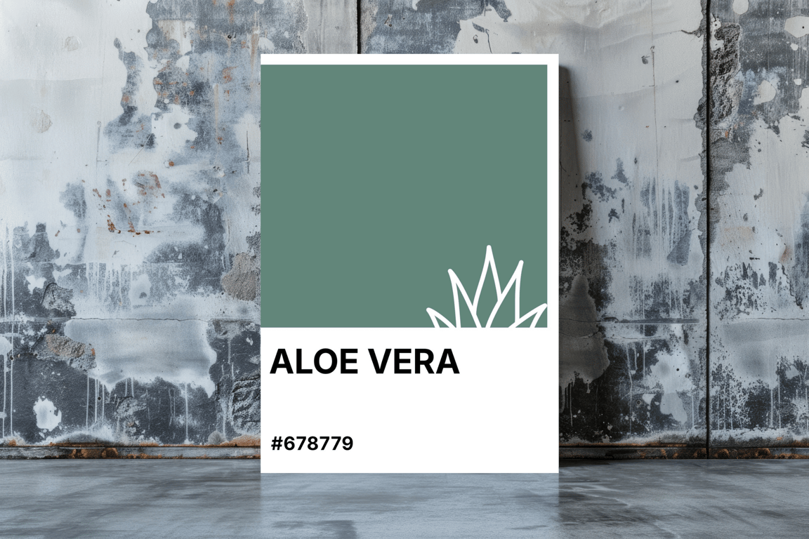 ALOE VERA Greeting Card – Colour Swatch Series (A6, Blank Inside)