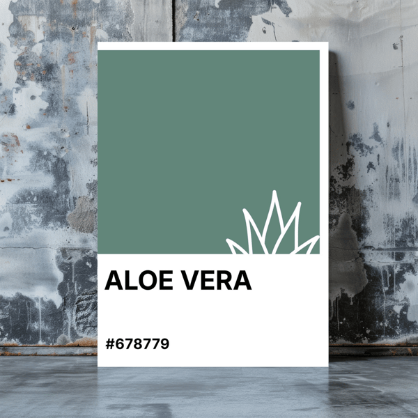 ALOE VERA Greeting Card – Colour Swatch Series (A6, Blank Inside)