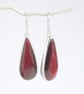 Cherry red bowlerite drop earrings - Image 4