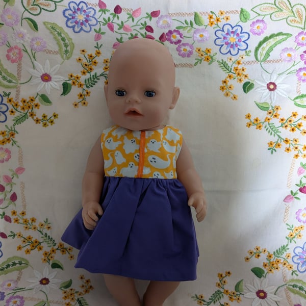 Halloween Ghostly Party Dolls Dress for Our Generation, Baby Born and Tiny Tears