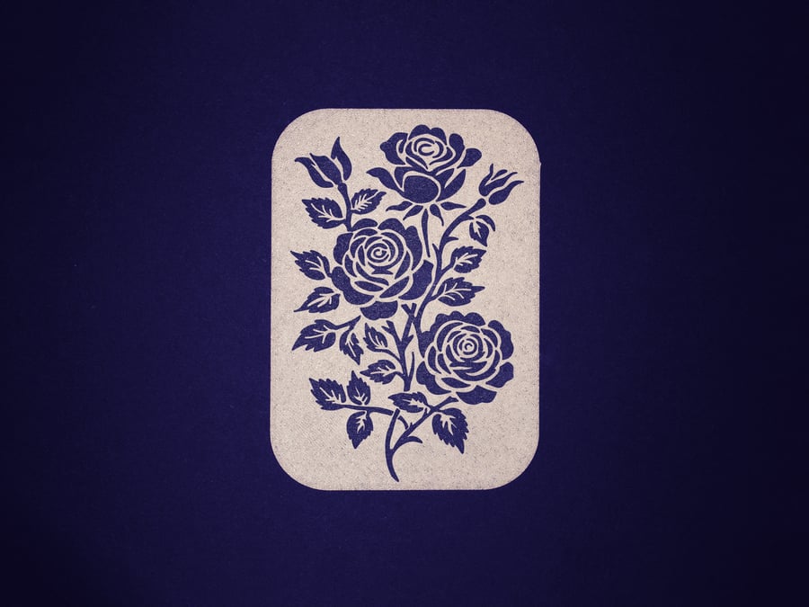 Rose Design Stencil Available in 3 Sizes for Card Making & Home Decor