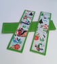 Christmas Bookmark Unicorns and Pixies - fabric and wool felt 