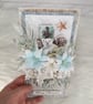 Handmade Christmas Card (42) Polar Bear & Winter Flowers - Image 5
