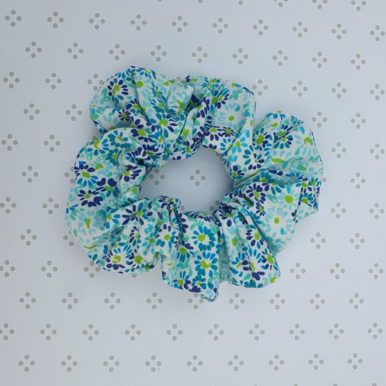 Hair Scrunchie, patterned cotton, medium