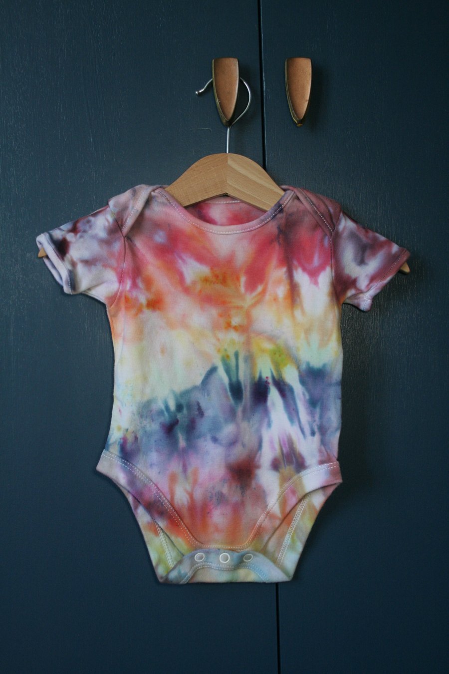 6-9 Months Rainbow Ice-Dyed Short Sleeved Vest Top