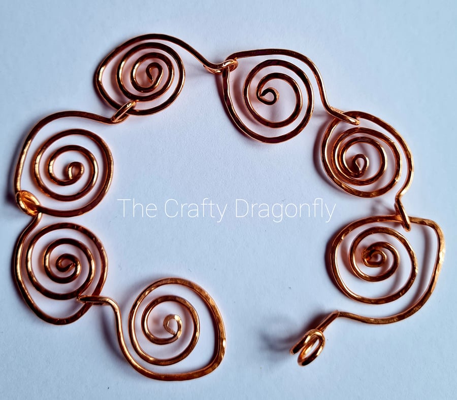 Hand Forged Copper Bracelet 