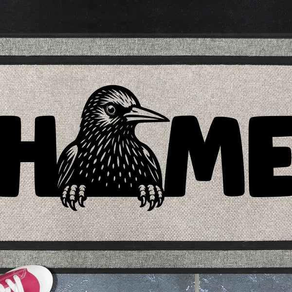 Starling Bird Doormat No.2 - All Weather - Starling Welcome Mat - 45x70cm 