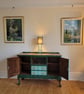 Upcycled wooden vintage ball and claw footed sideboard with a tropical theme - Image 2