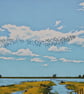 Welney Birds Flying Norfolk Fens Art Greeting Card A5 - Image 1