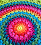 large, bright, crochet doily, mandala table mat - Image 9