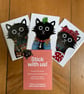 Jerry Cat Sticker, Black Cat Waterproof Sticker, Vinyl Decal, Tattoo Lovers Gift - Image 3