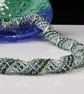 Silver and Green Russian Spiral Necklace - Image 5