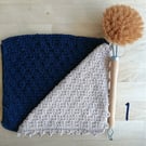 Cotton hand knitted dishcloths facecloths
