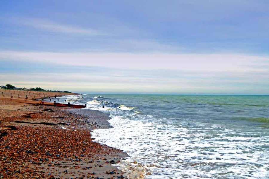 Angmering on Sea Beach Sussex England Photograph Print
