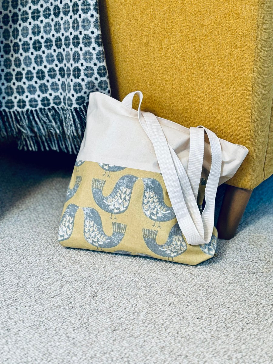 Tote bag, work bag, market bag, day bag - lovebirds