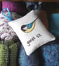 freehand embroidered lavender bag sachet hanging decoration GREAT TIT - Image 10