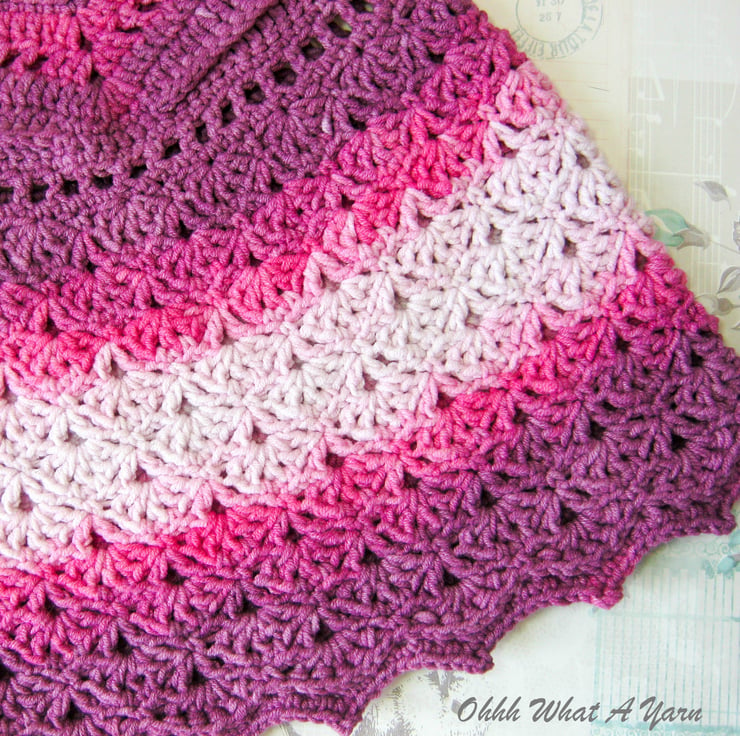 Pink ombre lacy crochet baby dress. Crochet dre... - Folksy