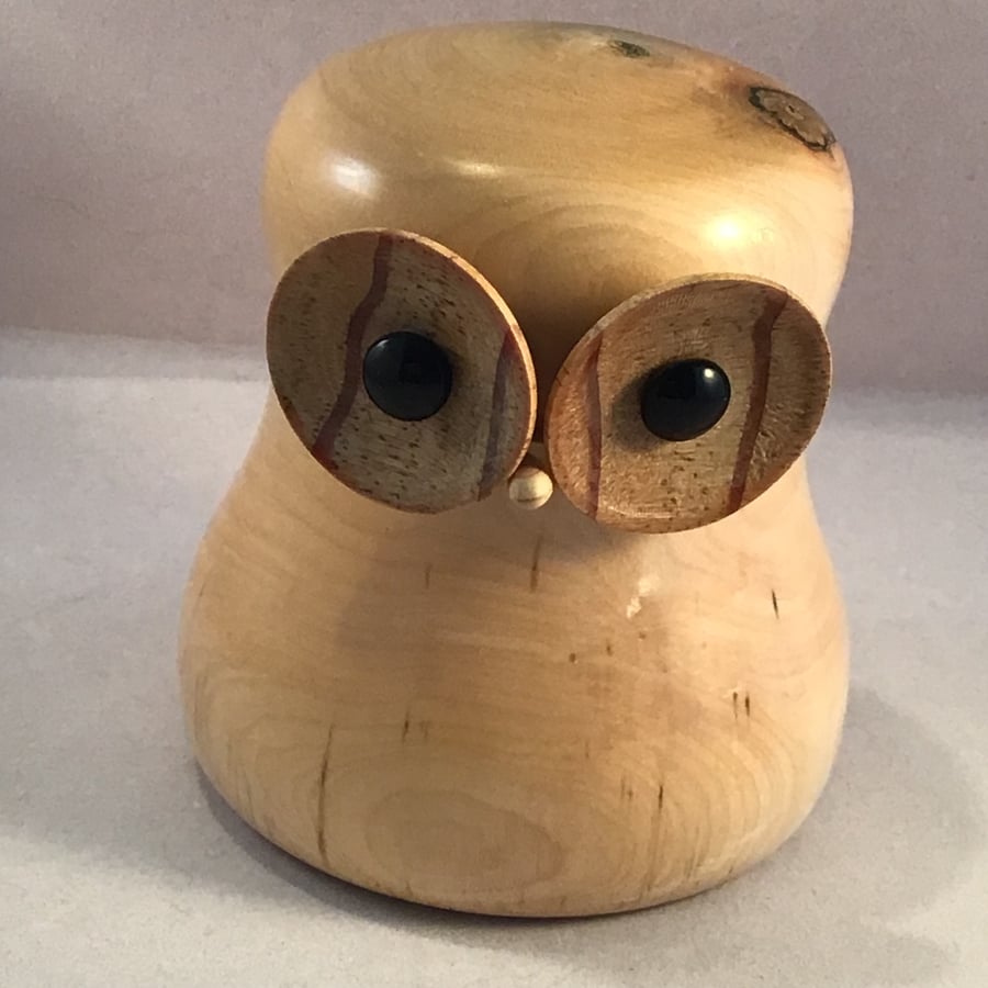 Lathe turned Owl caricature.