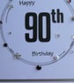 90th Birthday Card - Silver Wreath Design  - Image 5