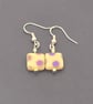 Yellow cubed earrings - Image 3