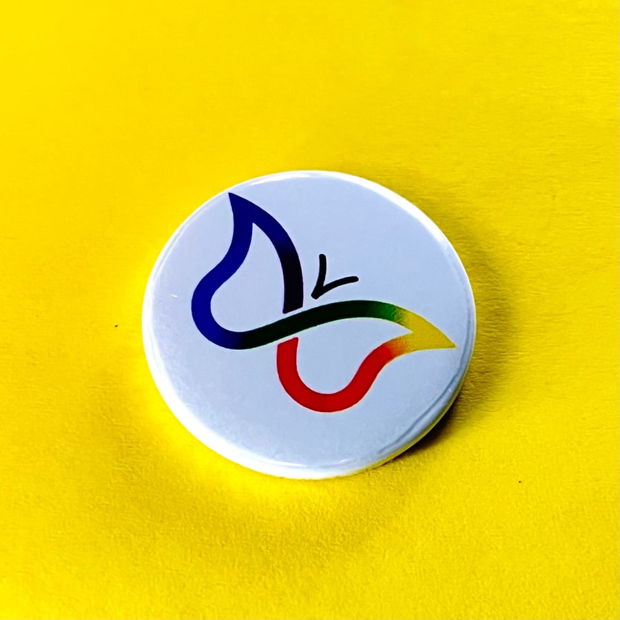 ADHD butterfly badge, pocket pebble, magnet or keyring