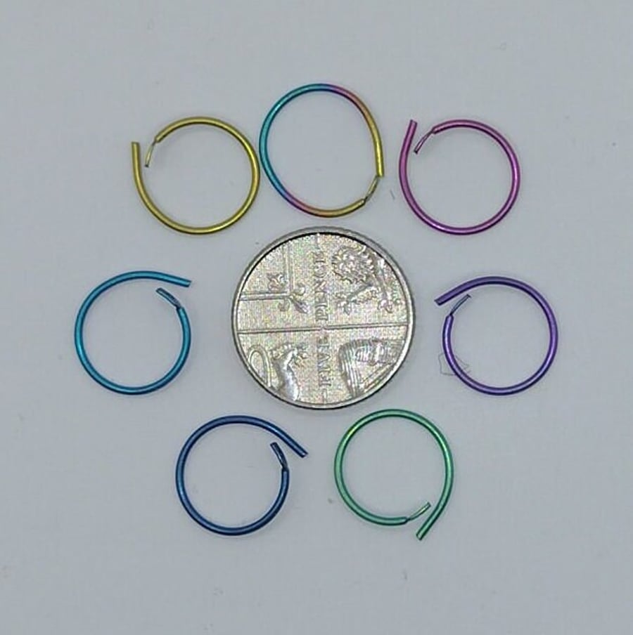 Aurora Earring HOOPS Jewelry Making Findings Niobium  Choice Colours & Sizes