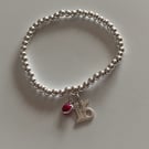 Sterling Silver Milestone Birthday Bracelet, 