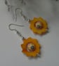 Mother of Pearl & Polymer Clay Earrings  Silver Plate - Image 3