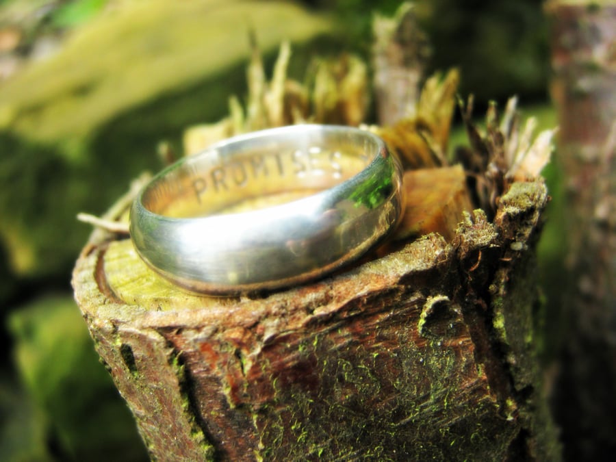 Silver Personalised Ring - Custom Smooth Chunky