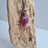 Handmade Natural Pink Botswana Agate & Copper Pendant Necklace Gift Boxed