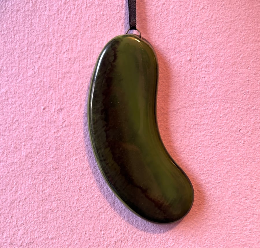 Fused Glass Pickle Decoration