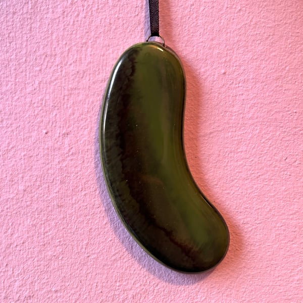Fused Glass Pickle Decoration
