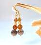 Agate & Freshwater Pearl Earrings, Anniversary, June Birthstone, Gifts For Her
