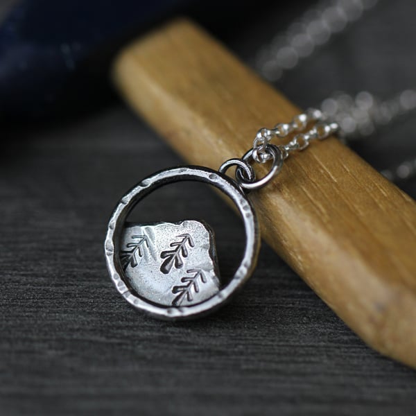 Sterling silver mountain necklace