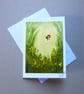 original art fantasy painting blank greetings  card  ( ref FA65 P4 )