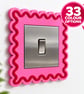 Handmade Scalloped Light Switch Surround – Decorative Stick-On Cover–33 Colours - Image 1