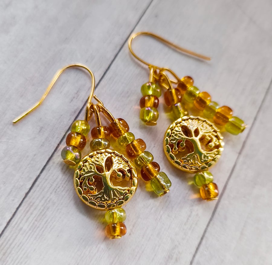 Stunning tree of life earrings