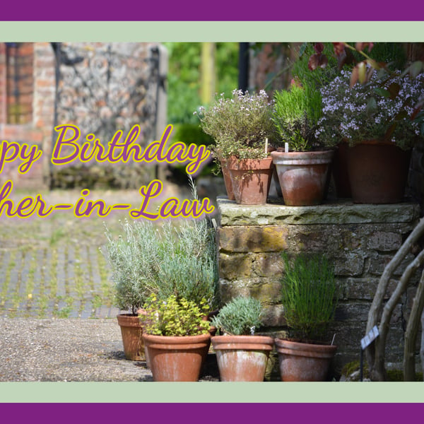 Happy Birthday Mother-In-Law Card A5