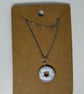 Handmade polymer clay blue iced biscuit necklace - Image 2
