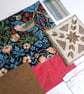 Strawberry Red Bird Slow Stitching Kit large - vintage and reclaimed textiles - Image 3