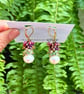 Romantic Pastel Gemstone Pearl Earrings - Image 4