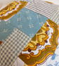 Patchwork cushion zero waste project using man's shirt - Image 2