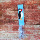 Needlefelted Puffin Wool Bookmark 