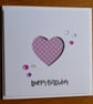 Birthday Card - Dusky Pink and White Polka Dot Heart Aperture - Image 4