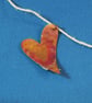 Double Bar Heart Copper and Silver Pendant - Image 5