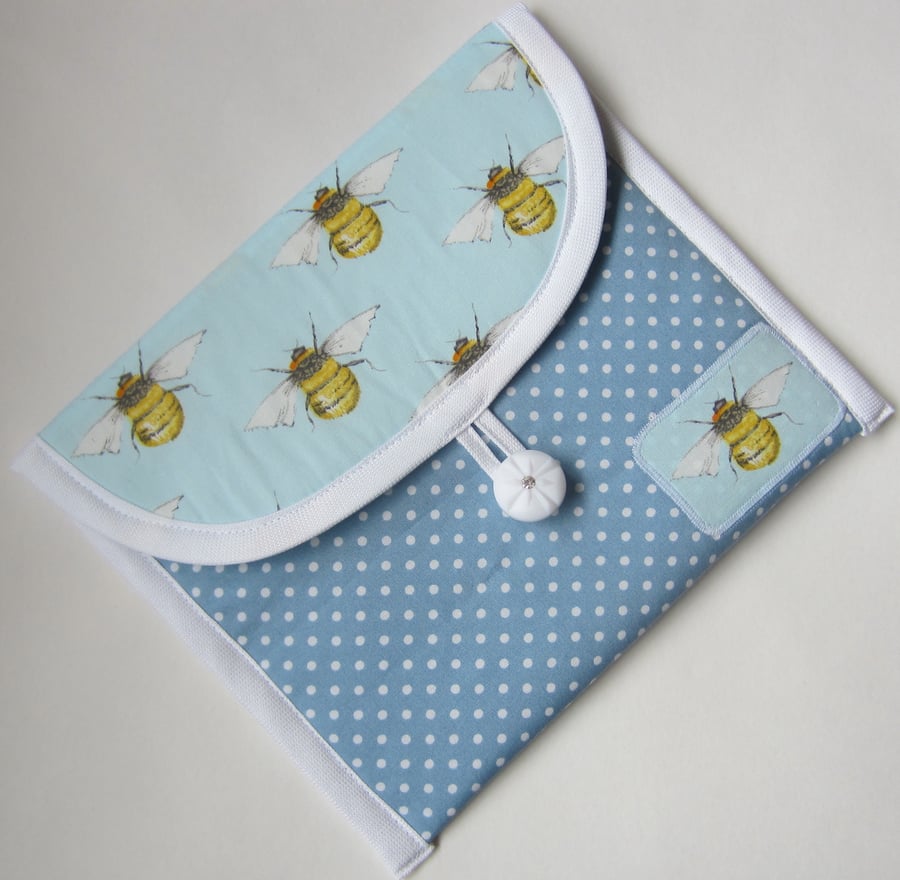 Bee and Spots Make Up Bag. Toiletries Bag.