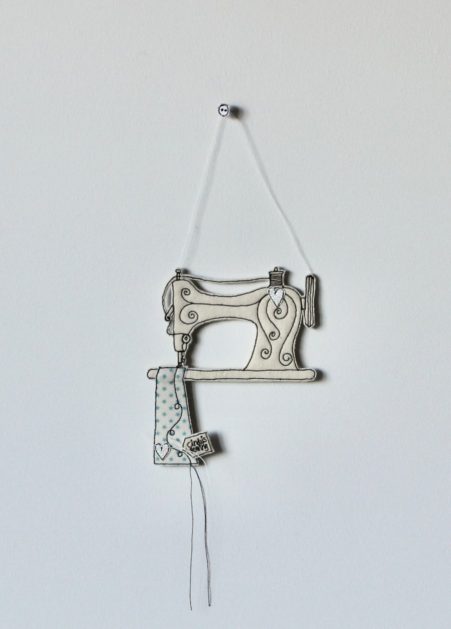 Special Order for Dara De May - 'Sewing Machine' - Hanging Decoration