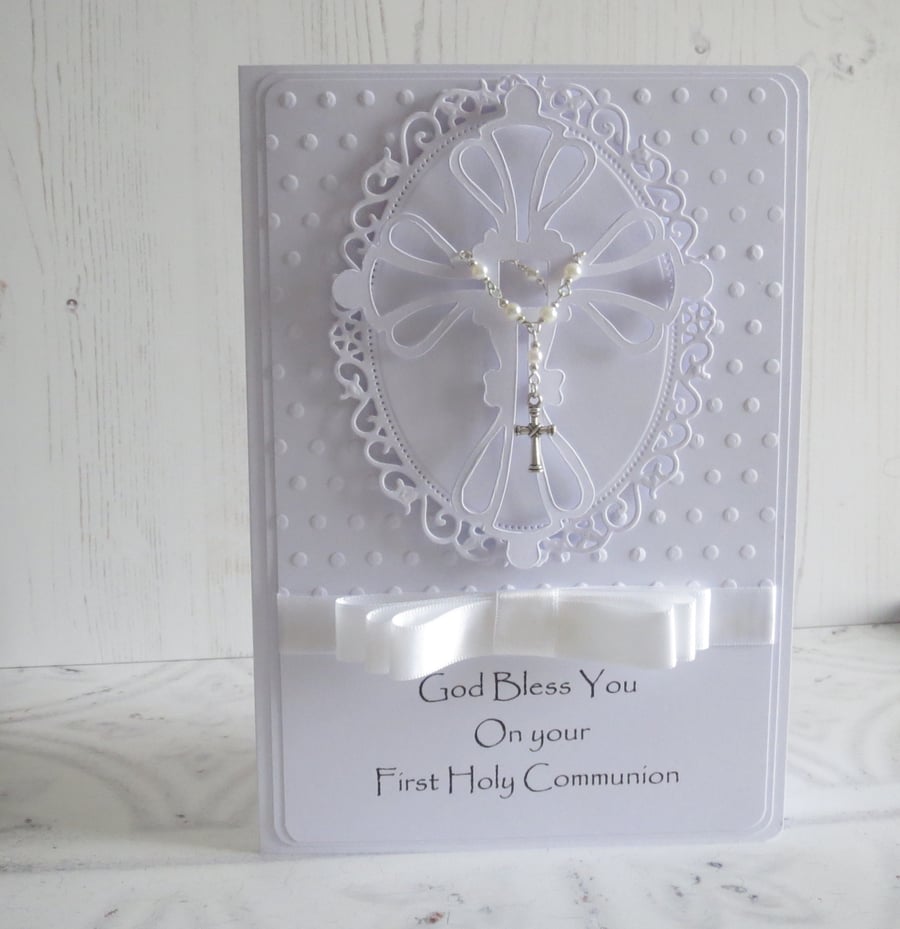 Luxury First Holy Communion Handmade card
